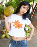 Orange Lilly Baby Tee