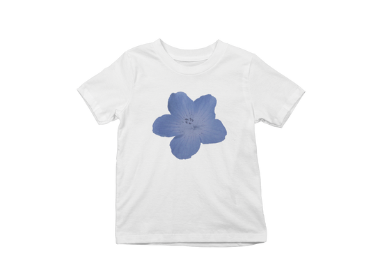 Blue flower Baby tee