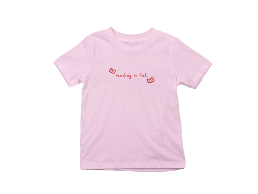 Reading is Hot Baby Tee- Light Pink