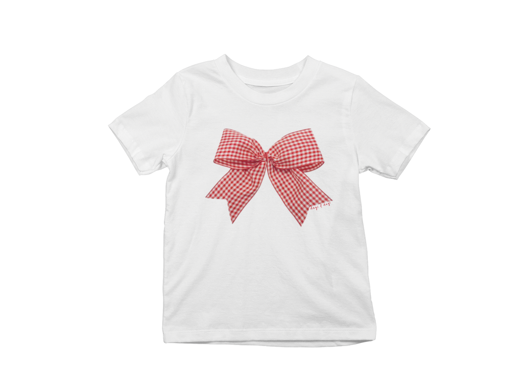 Gingham Bow Baby tee
