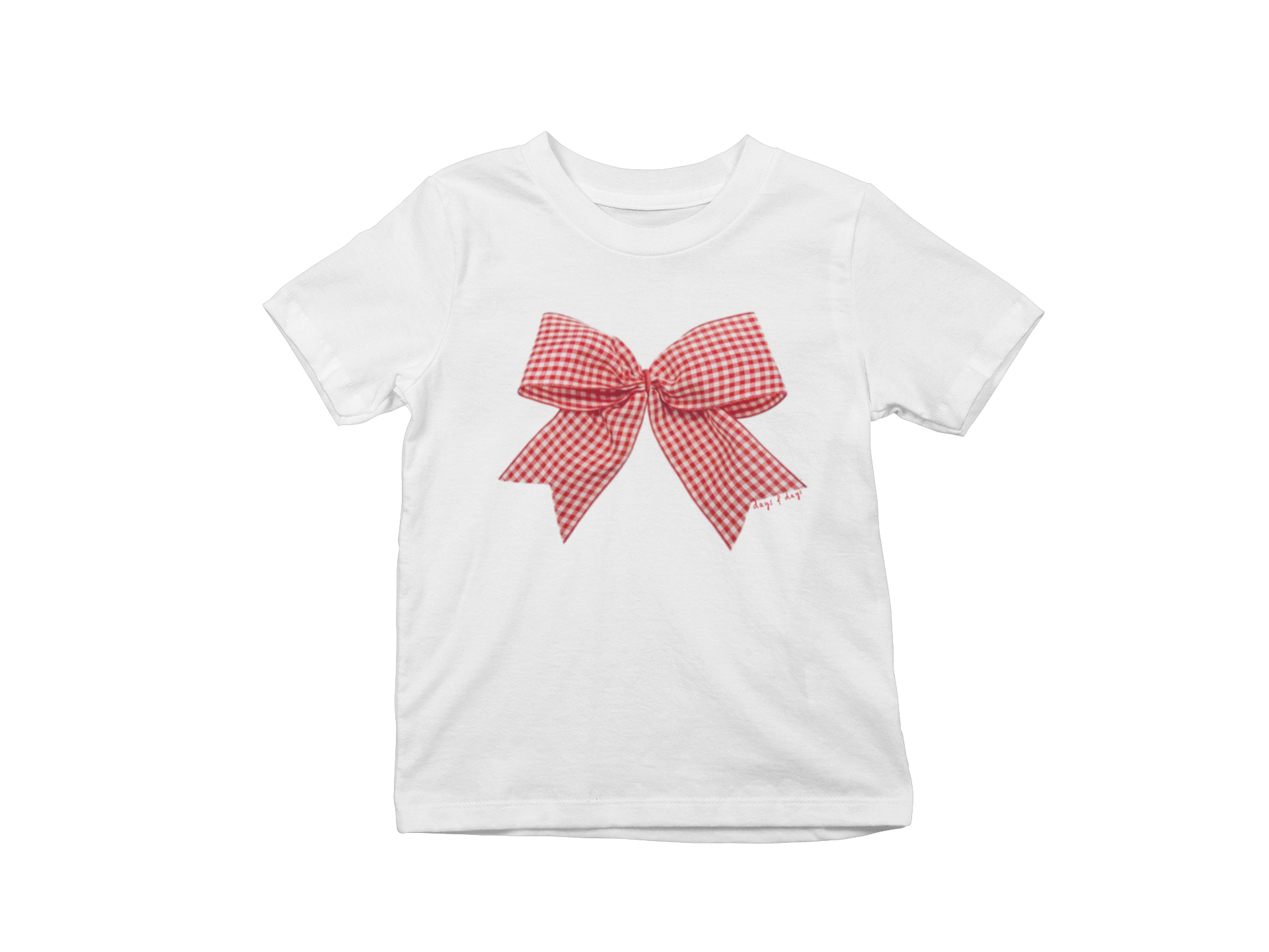 Gingham Bow Baby tee