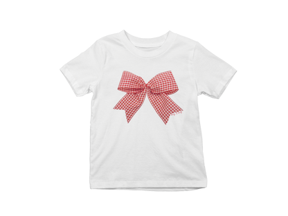 Gingham bow Baby Tee