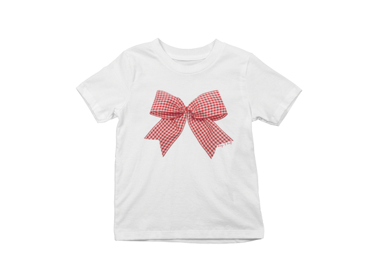 Gingham bow Baby Tee