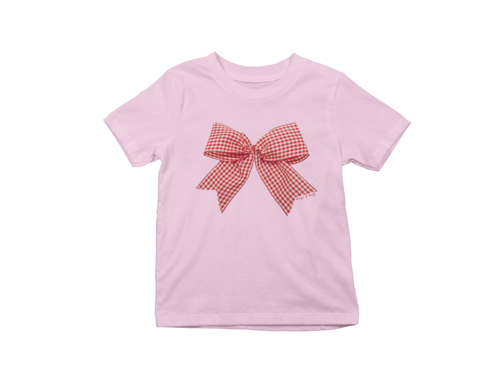 Gingham Bow Baby tee
