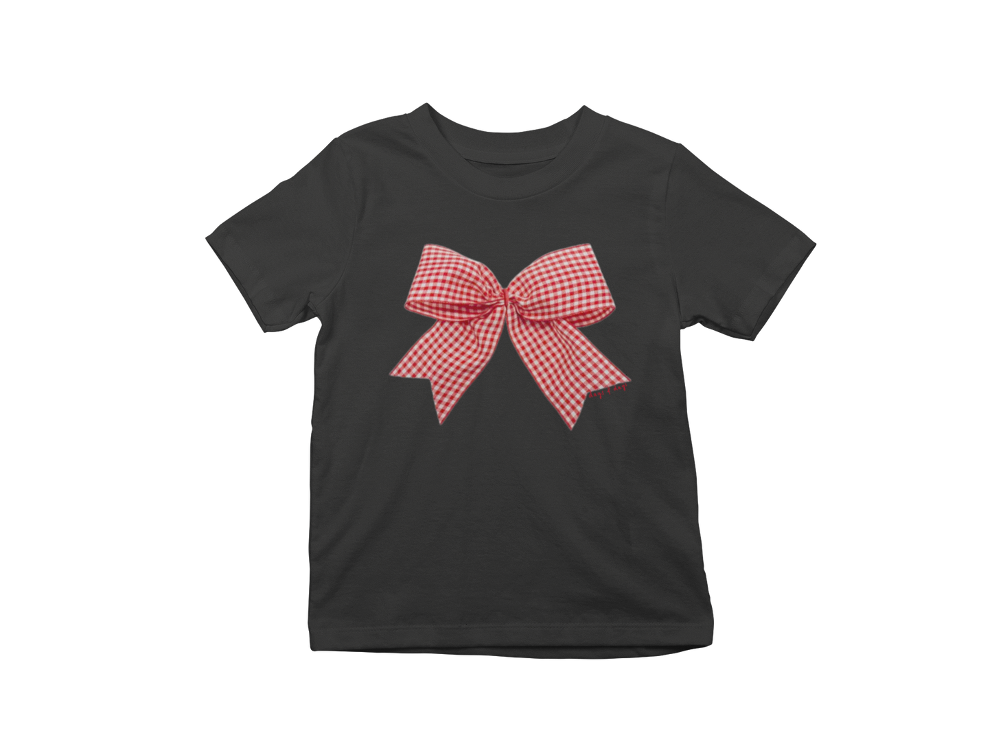 Gingham bow Baby Tee