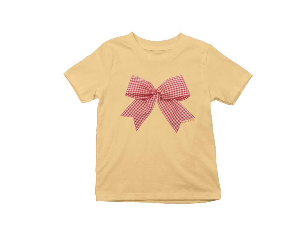 Gingham Bow Baby tee