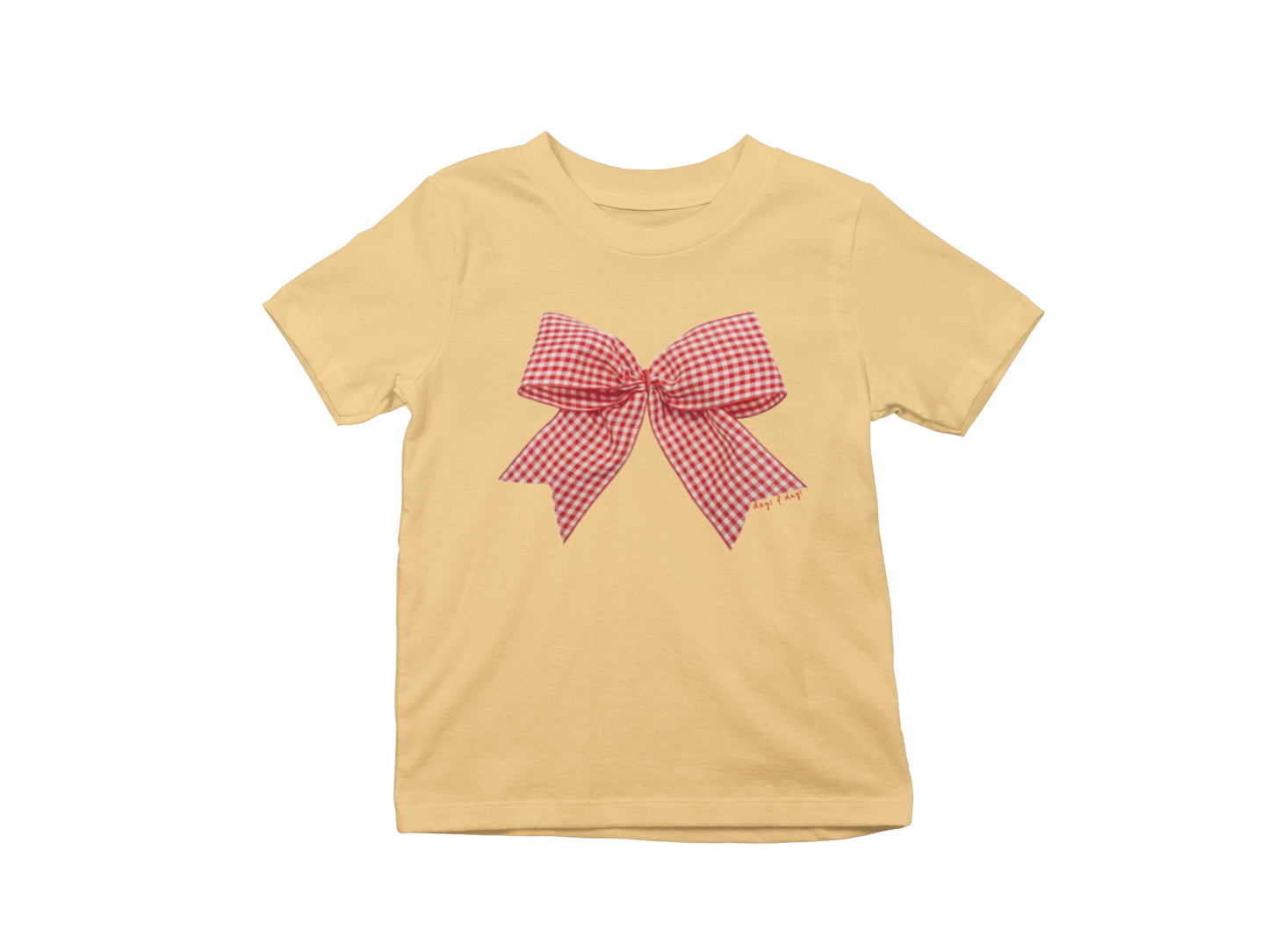 Gingham bow Baby Tee